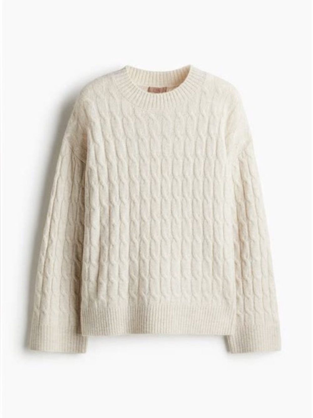 H&M cream cable knit sweater